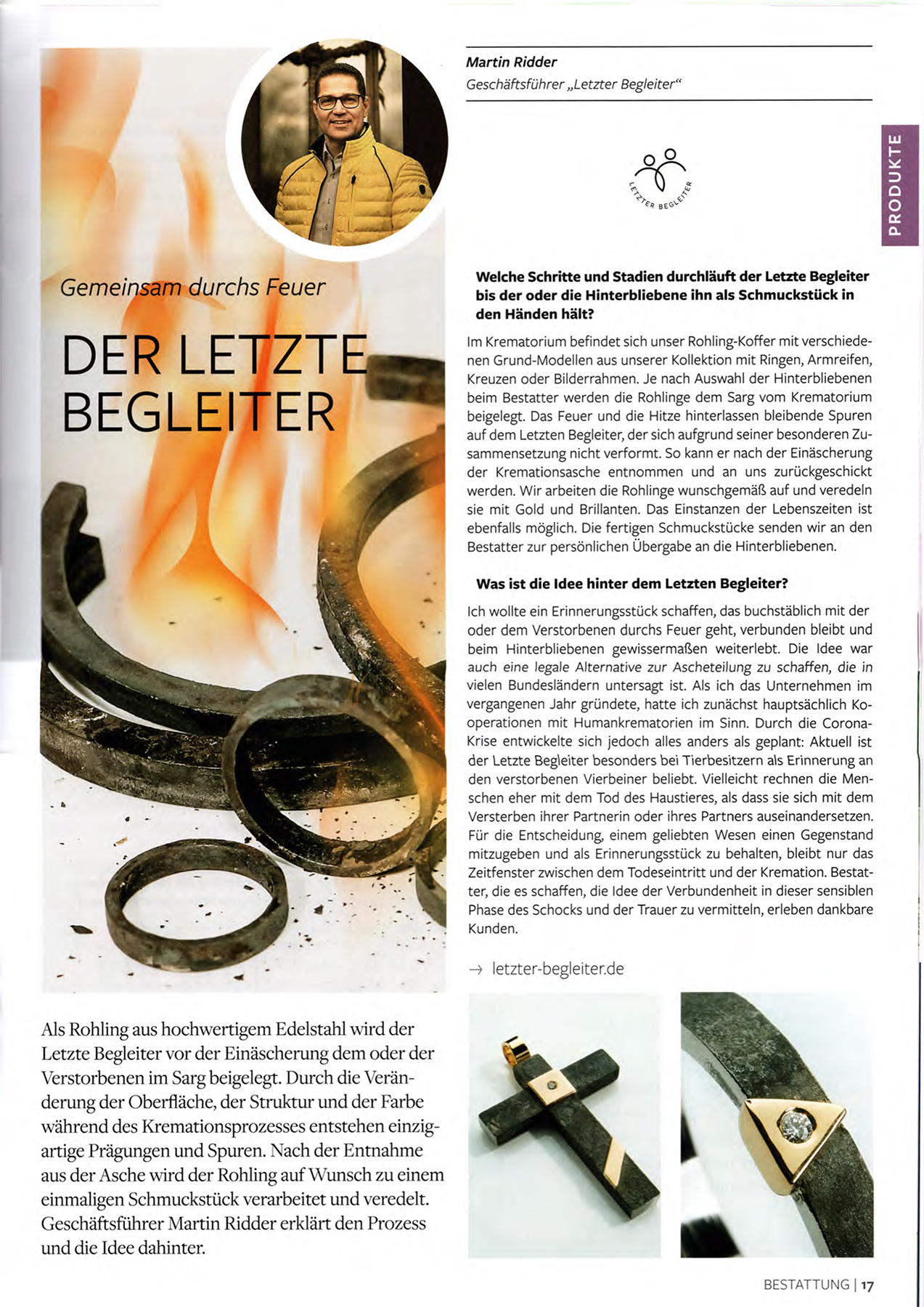 Bestattung.de. Zeitschrift vom Bundesverband Bestattungsbedarf e.V., Flutgraben 2, 53604 Bad Honnef